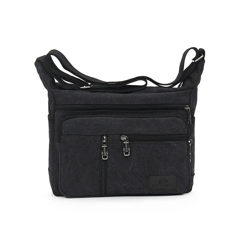 Популярные мужские холщовые сумки через плечо с одним ремешком Мужские на