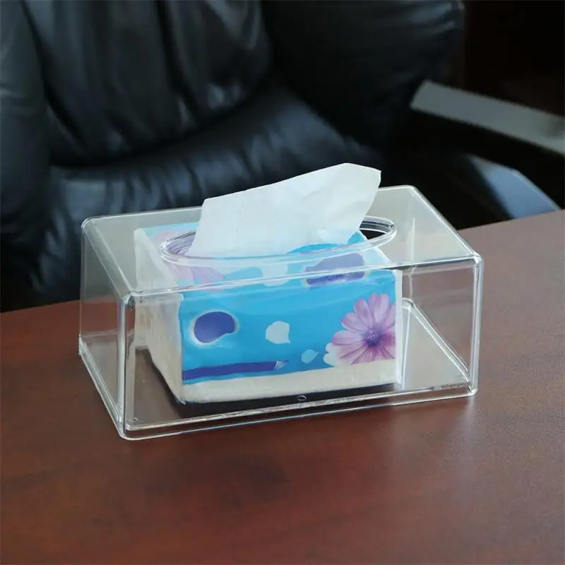 Acrylic Transparent Tissue Box Desktop Paper Holder Dispenser Storage Napkin Case Organizer Home Decor Container | Дом и сад