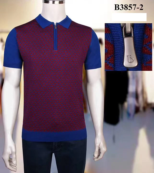 

Billionaire polo shirt silk men 2021 New fashion simple short sleeve new thin Button pattern Breathable big size M-4XL quality