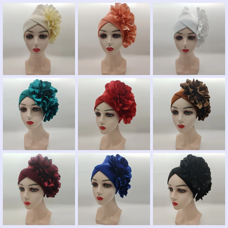 

Africa HeadCap тюрбан с цветком Auto Gele Headwrap Facilitator