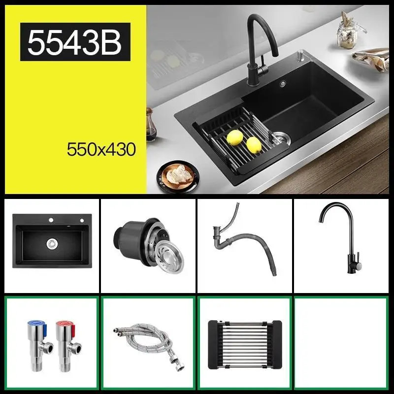 Гранит Torneira Gourmet Integral Para Lavandino Cucina кухня Fregadero De Cocina Cuba Pia Cozinha Lavabo мойка для овощей - Цвет: Version X