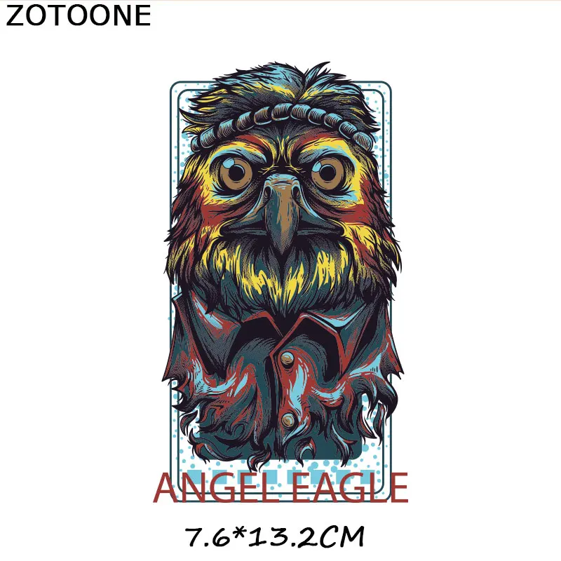 ZOTOONE трендовые 3D нашивки для одежды совы, наклейки для топов, бытовые железные приводы для животных, сделай сам, декоративные аппликации с теплопередачей - Цвет: ZT1245
