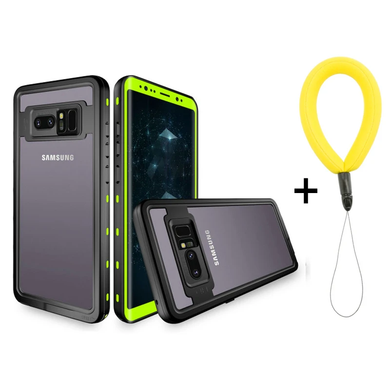Чехол для samsung S10Plus чехол S10 5G Водонепроницаемый чехол 360 защиты IP68 Note9 samsung Galaxy Note 9 чехол для samsung S9 Etui S10e - Цвет: Green with strap