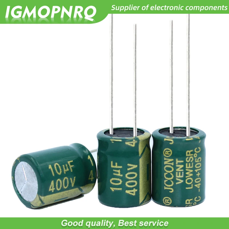 10 шт. 400V10UF 8*12 мм igmopnrq алюминиевый электролитический конденсатор высокая частота