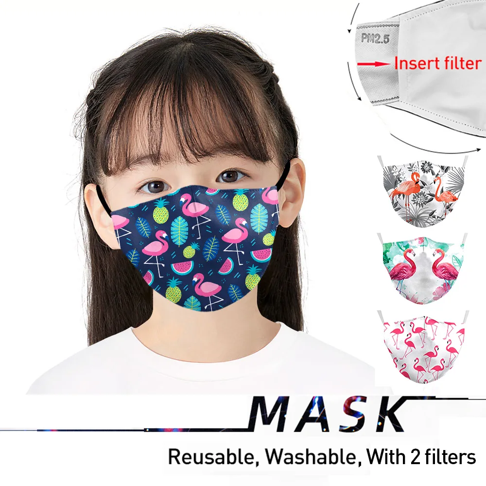 

Zawaland Cartoon Crane Face Mask 3D Print Masks Washable Fabric Mouth Muffle Mask Reusable Protective PM2.5 Mask with 2 Filters