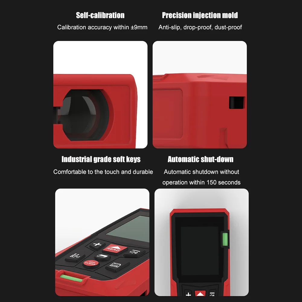 

Multi-function LS3 60/80m Laser Distance Meter Accurate LCD Digital Display Electronic Handheld Roulette Rangefinder