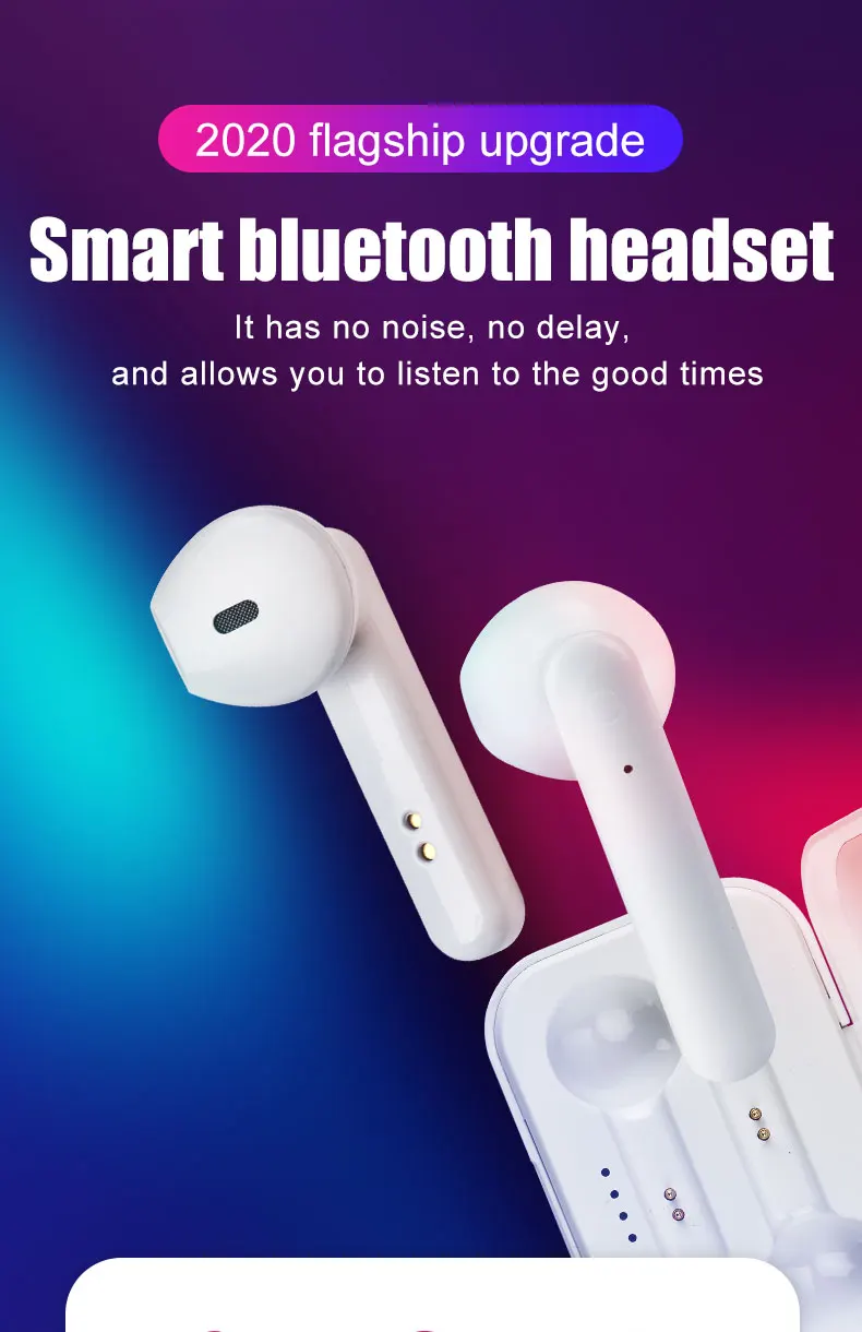 TWS Bluetooth наушники вкладыши HIFI Спортивные Беспроводные с шумоподавлением для iPhone