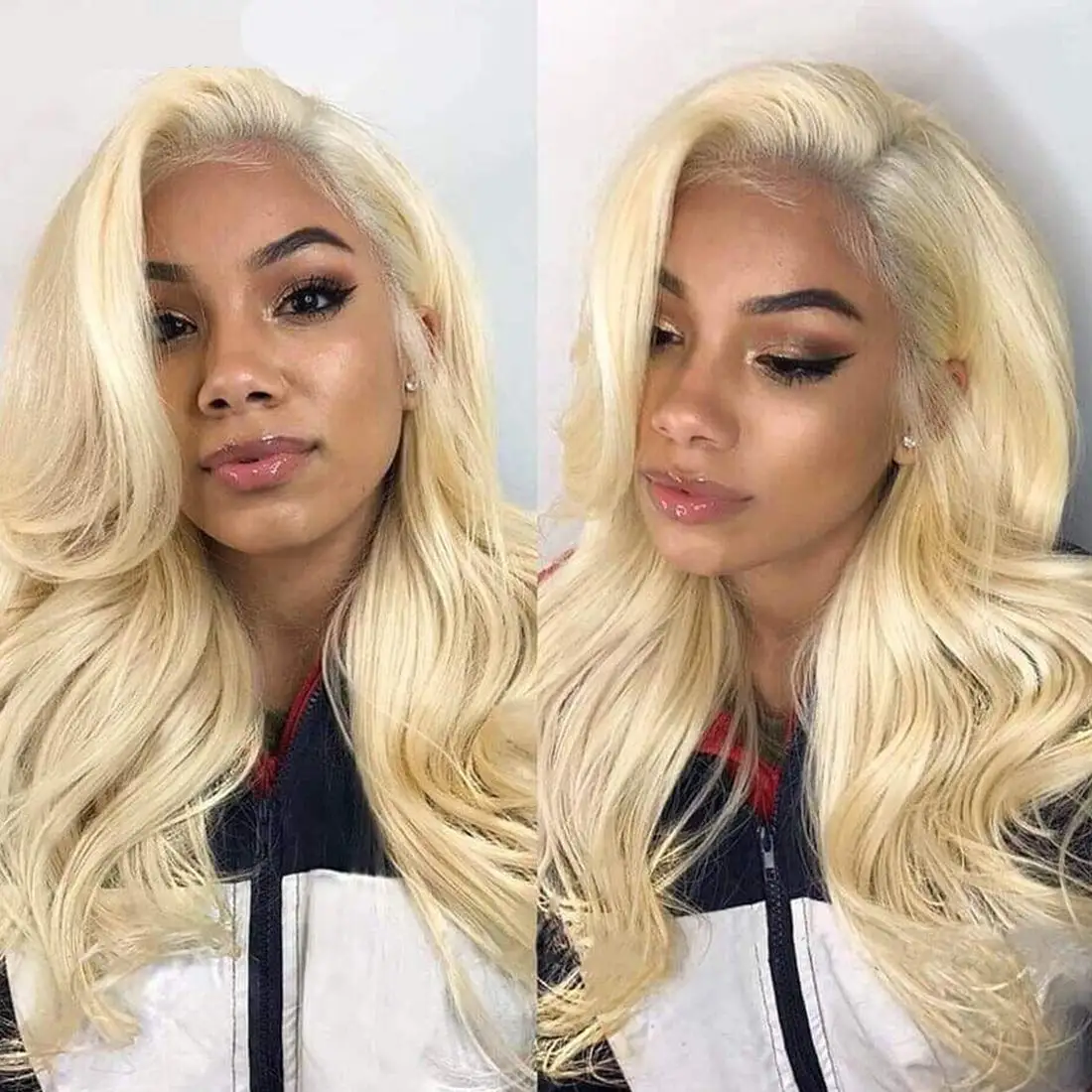 

13x4 613 Honey Blonde Lace Front Human Hair Wig Body WaveTransparent Lace Brazilian Frontal Remy Hair Pre plucked 150% Density