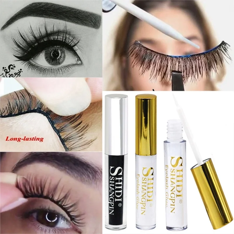 

1 Piece 5ML Eyelash Adhesive Clear Black Lashes Glue Mink Eyelashes Glues Makeup Beauty Eye Lashes Adhesive for Fake Eyelashes