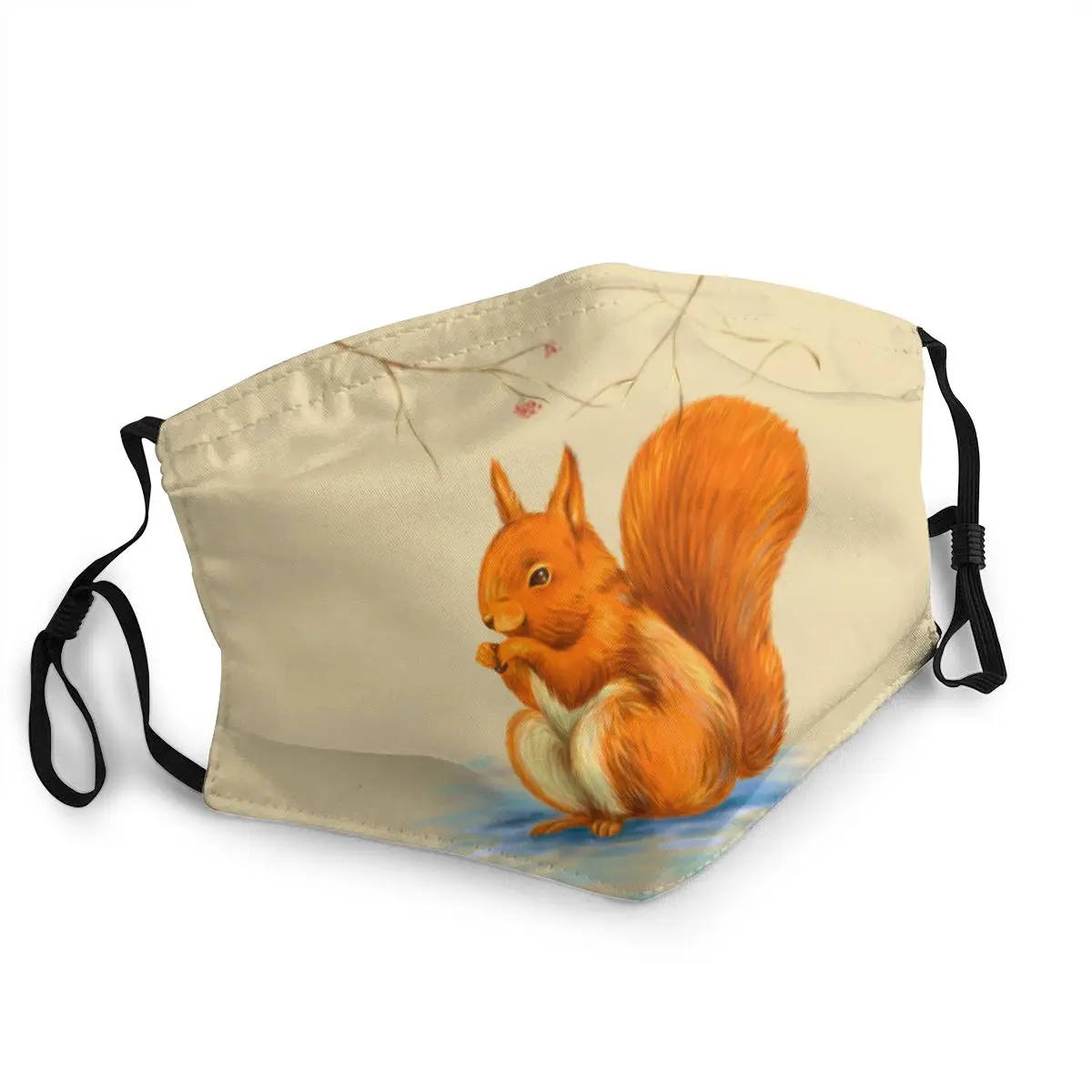

Кавайная дышащая маска для лица в виде белки для взрослых, маска для защиты от пыли и смога, респиратор, маска для рта