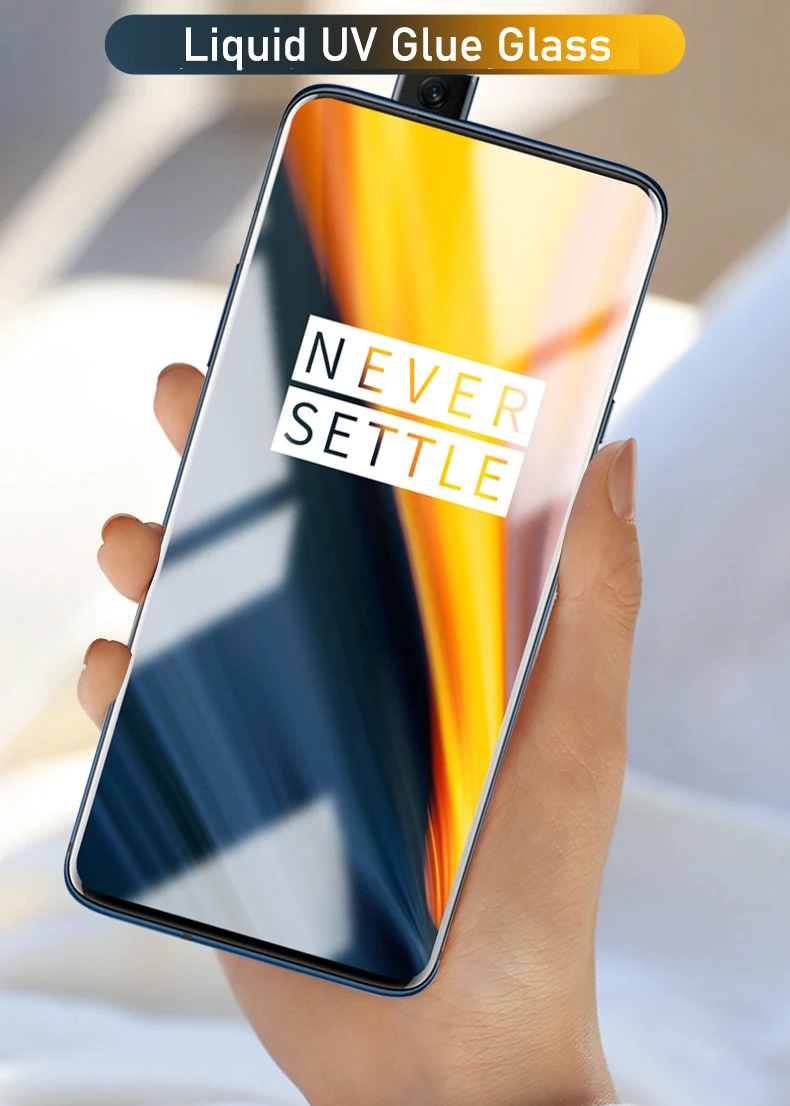 Lamorniea УФ закаленное стекло для Oneplus 7T Pro 100D УФ полный жидкий клей протектор экрана для Oneplus 7 Pro UV Полный Клей Стекло