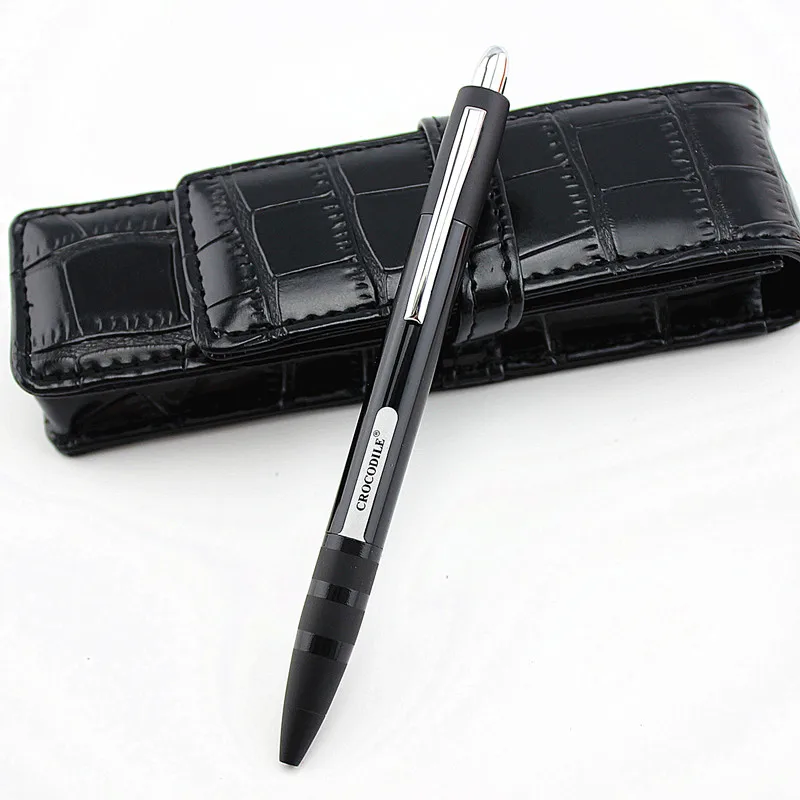 

Crocodile Office Pen Commercial metal ballpoint pen gift stationery core automatic Roller ball pen for school office 0.7mm Refil