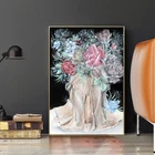 Плакат WANGART, Цветочная шея, картина маслом когда темнота больше не пугает, анатомическая Настенная картина для гостиной