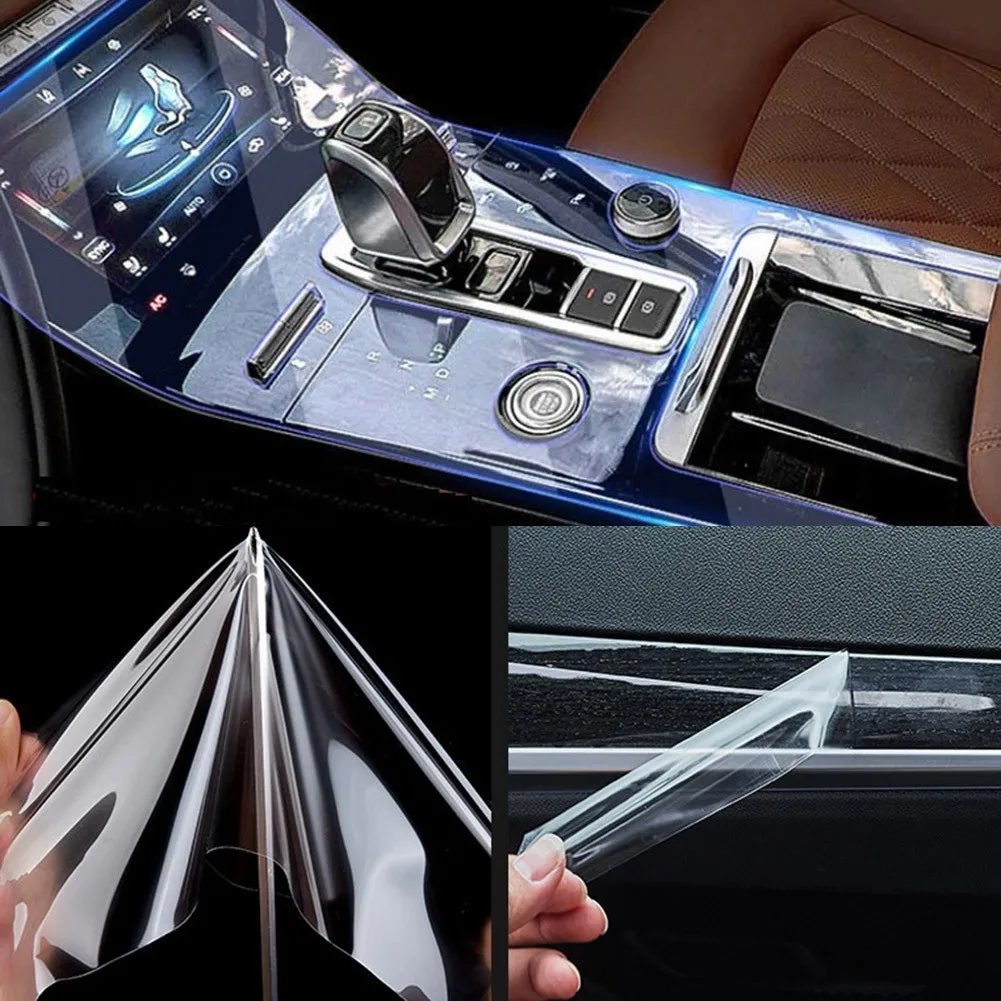 

For Chery Tiggo 8 Pro 2021 Car Console Gearbox Panel Saloon Film Frame Cover Adhesive Strips Garnish Decoration Transparent TPU