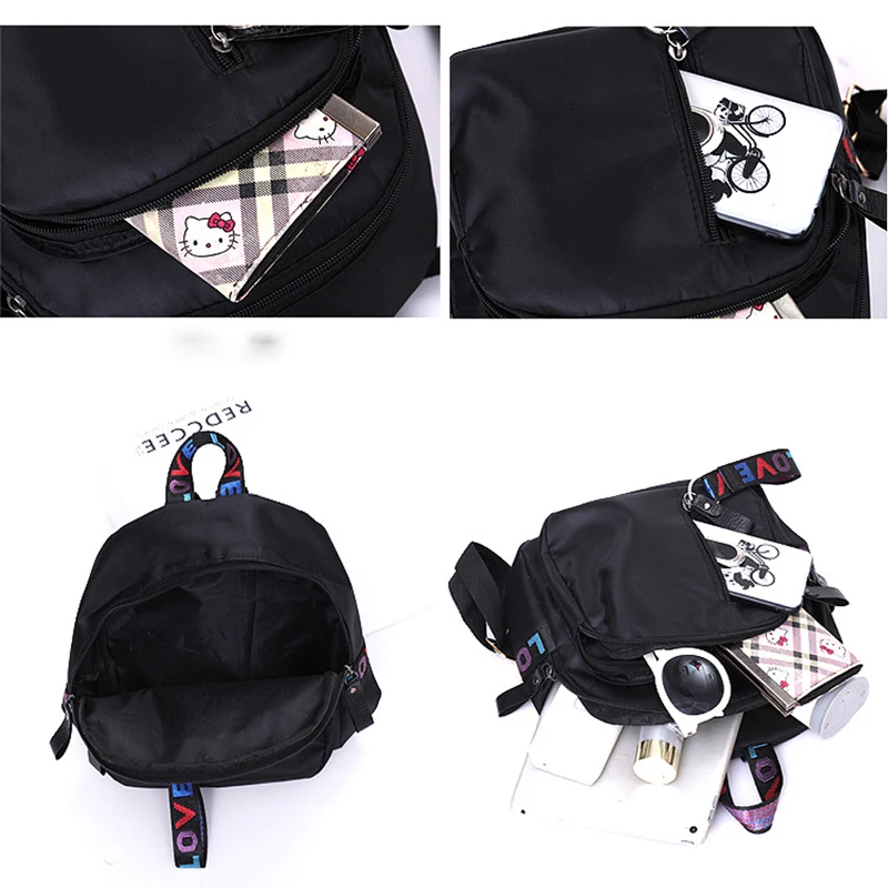 Модный высококачественный кожаный черный Мини дорожный рюкзак для женщин и