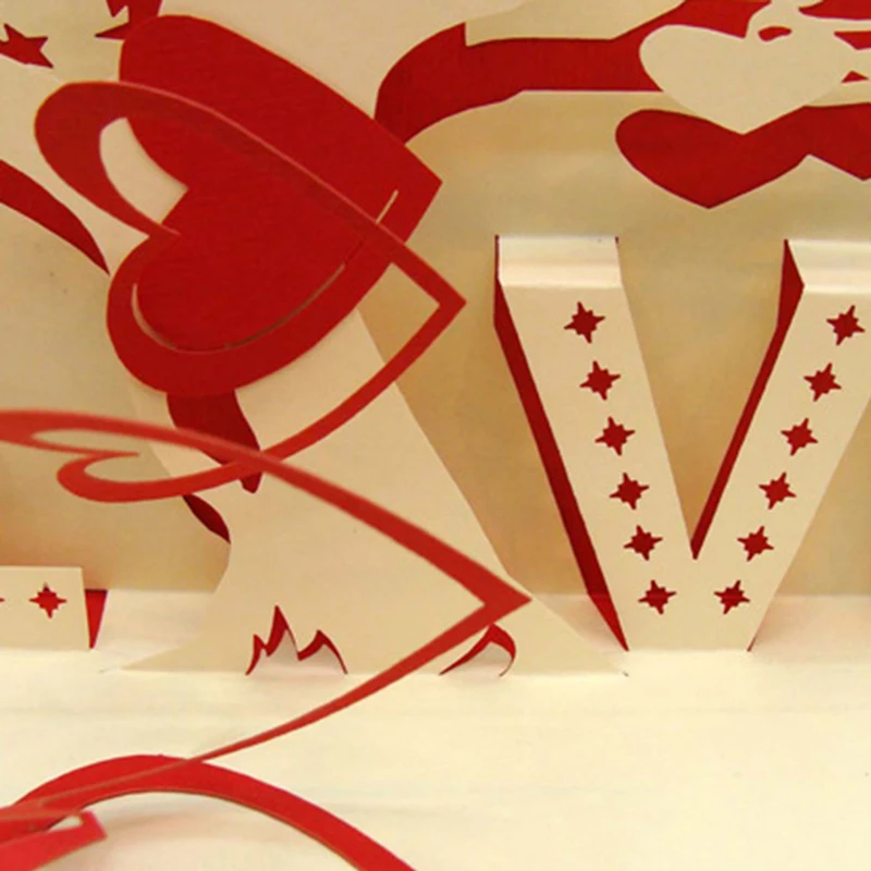 Открытка на день Святого Валентина 3D открытки с выскакиванием милые