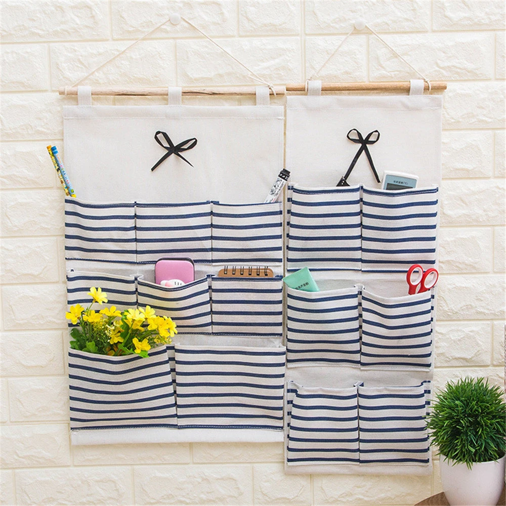 Из хлопка и льна с органайзер ящики для хранения 6/8 сетки настенный мешок нижнее