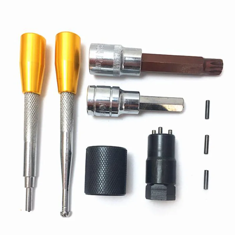 6PCS diesel common rail injector nozzle removal tool kit is suitable for Bosch Denso, common rail injector repair tool