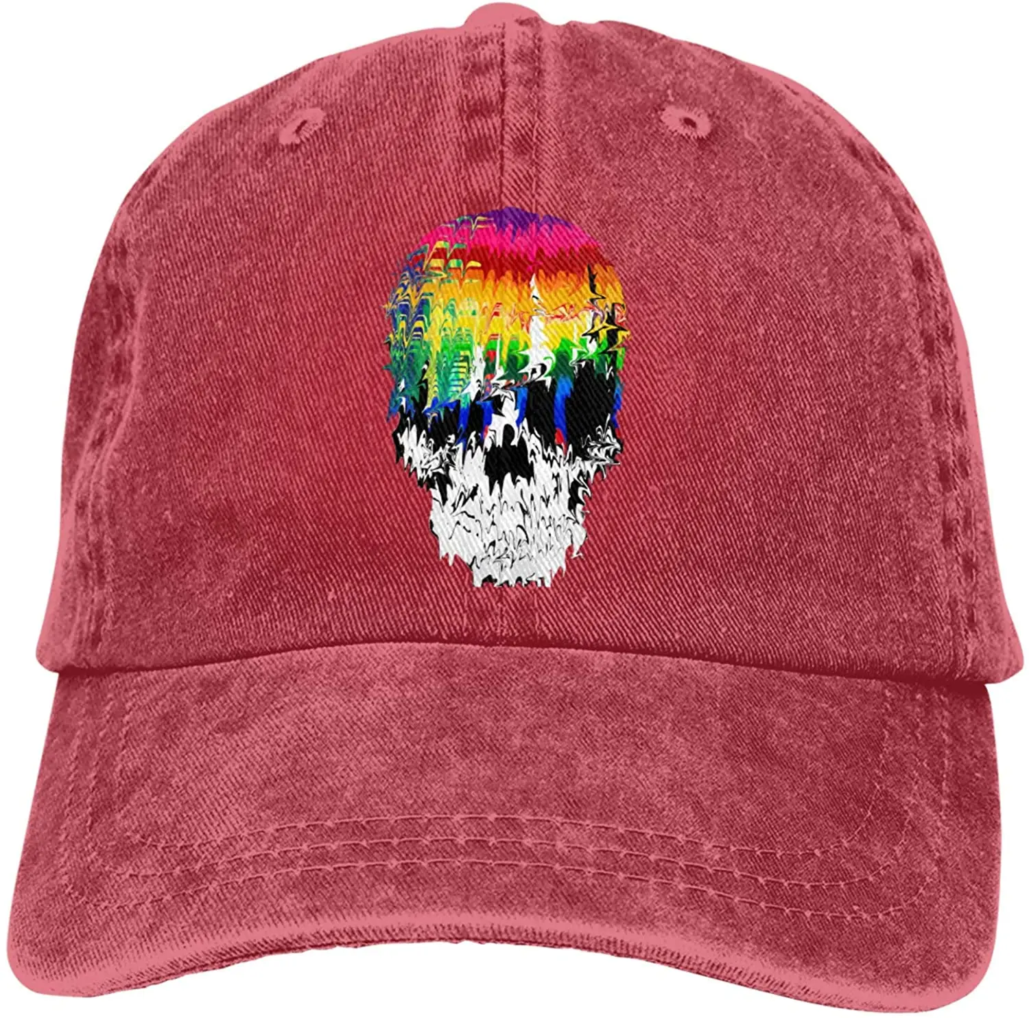 

Melting Skull Sports Denim Cap Adjustable Unisex Plain Baseball Cowboy Snapback Hat