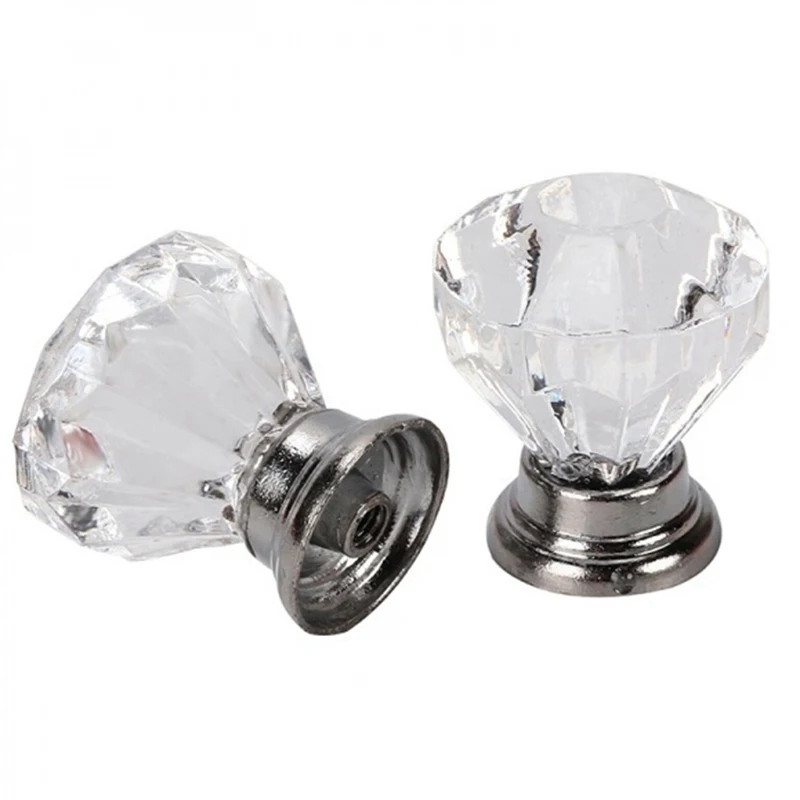 

Crystal Clear Drawer Knob Cabinet Furniture Door Pull Handle