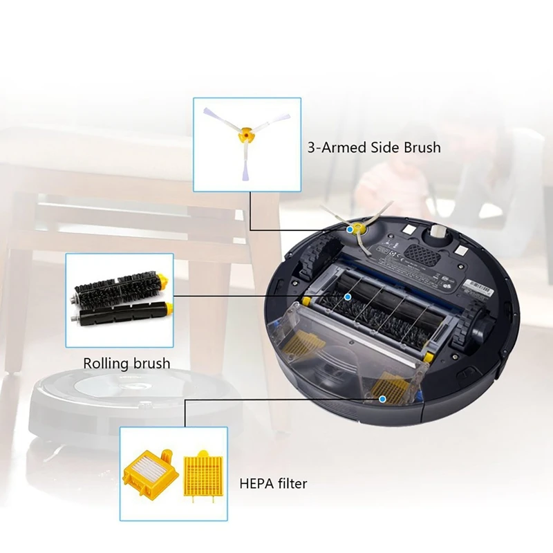 Горячее предложение! Фильтр для Irobot Roomba 700 Series 760 770 780 790 включает щетину и гибкую