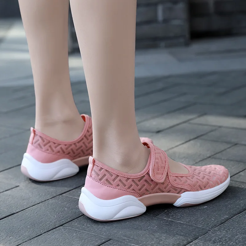2021 Spring Women Flats Shoes Mesh Breathable Moccasins Women Boat Shoes Lightweight Casual Tenis Loafers Outdoor Walking Shoes