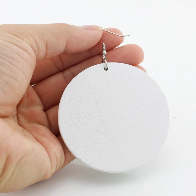 JWEIJIAO модные черные серьги для девушек афро под заказ деревянные серьги-подвески