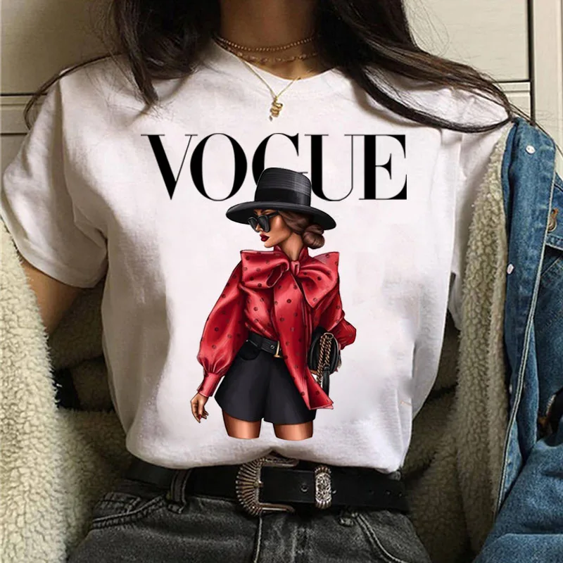 

New Fashion Summer T-shirt Harajuku Women T Shirt Vogue Print T-shirt Graphic Tee Cute Female Tee Shirt Girls Tshirt Top