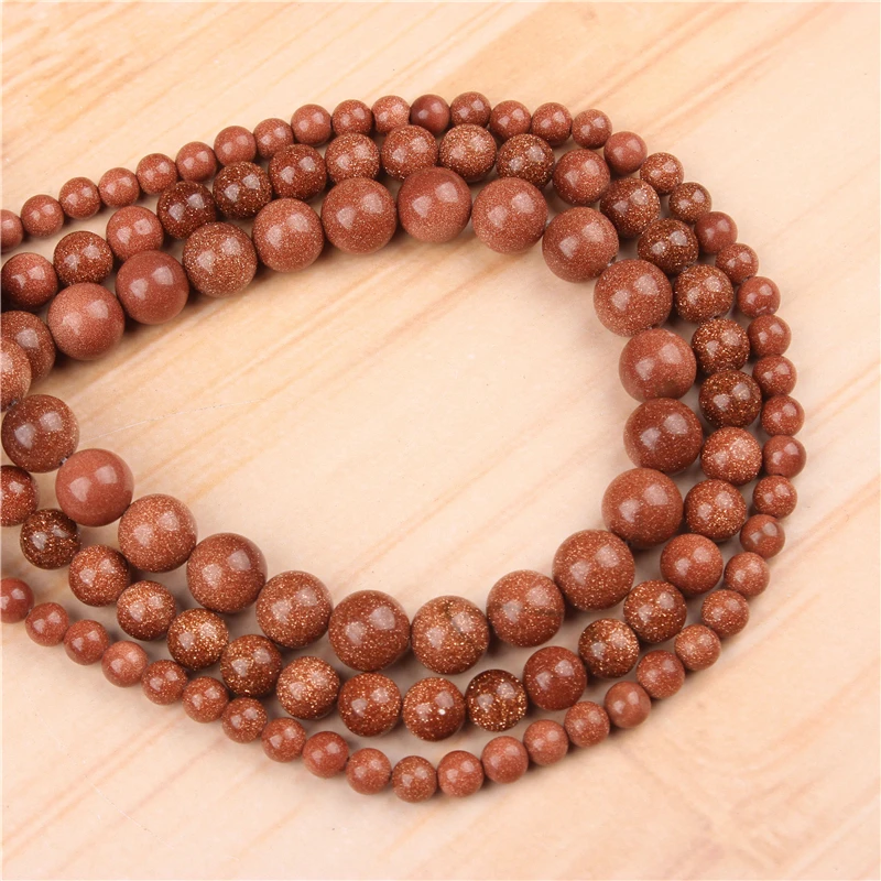 

Natural Sands 4/6/8/10/12mm Bead Round Bead Spacer Jewelry Bead Loose Beads For Jewelry Making DIY Bracelet