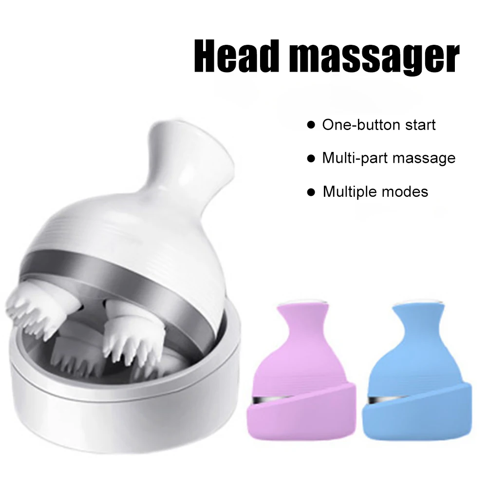 

3D Electric Head Massager Wireless Scalp Massager Body Massage Health Care Shoulder Neck Deep Tissue Kneading Massage Relaxing