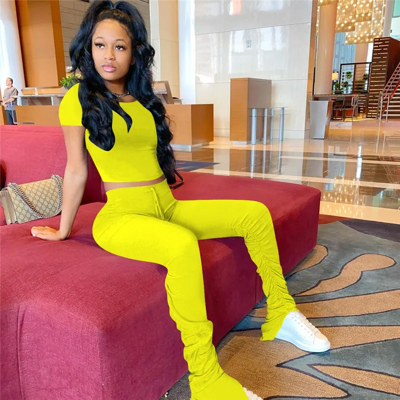 Женские брюки клеш 2020 джоггеры с коротким рукавом укороченные топы