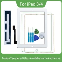 touch screen for ipad 34 a1416 a1430 a1403 a1458 digitizer sensor glass panel with middle frametoolstempered glassadhesive
