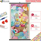 Алмазная живопись 5D сделай сам, Рождественская сова, животное, полная Алмазная мозаика, вышивка с рамкой, наборы для вышивки крестиком, домашний декор, ручная работа