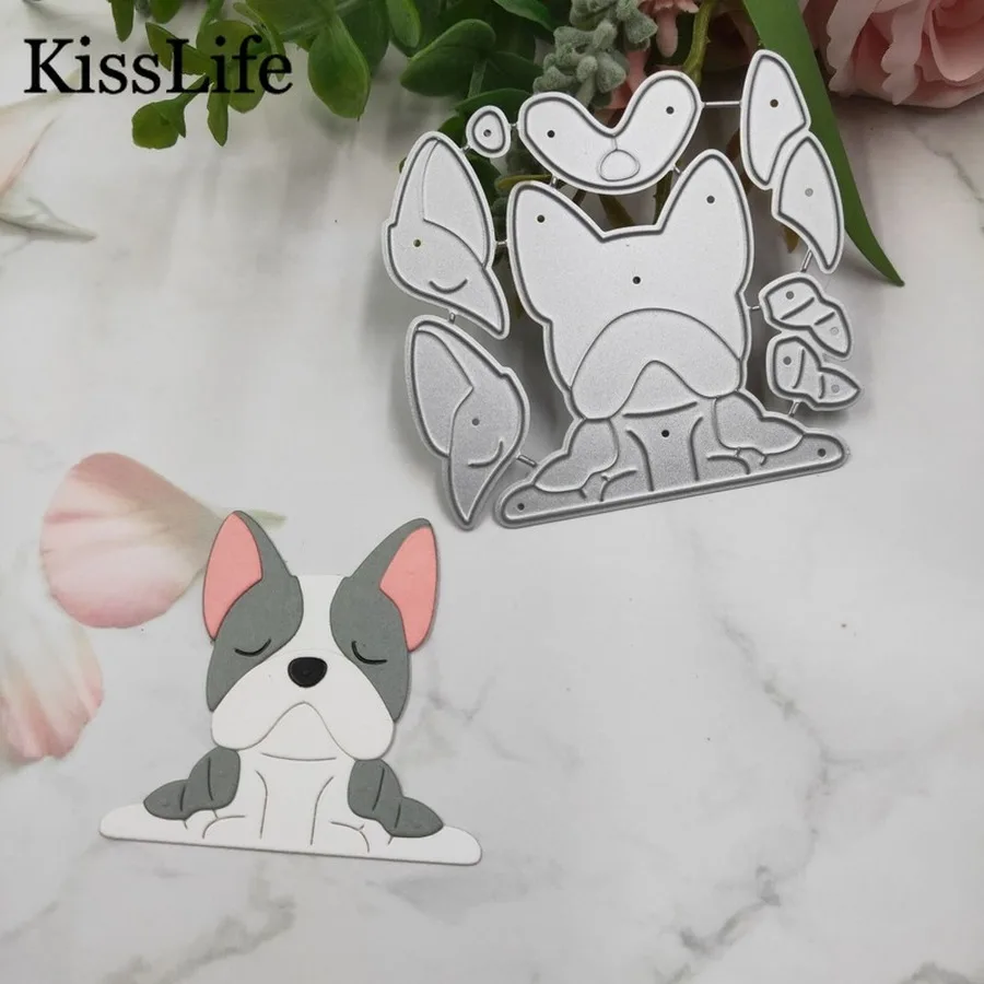2020 New Lying Down Dog Metal Cutting Dies Alinacraft Animal Die Cuts for Card Making Scrapbooking | Дом и сад