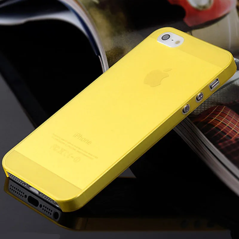 

New Slim Ultra Thin Colorful Translucent Clear Back Cover phone Case For iphone 4 4S 5 5S SE 5C 6 6S 7 8 Plus X XR XS Max Case