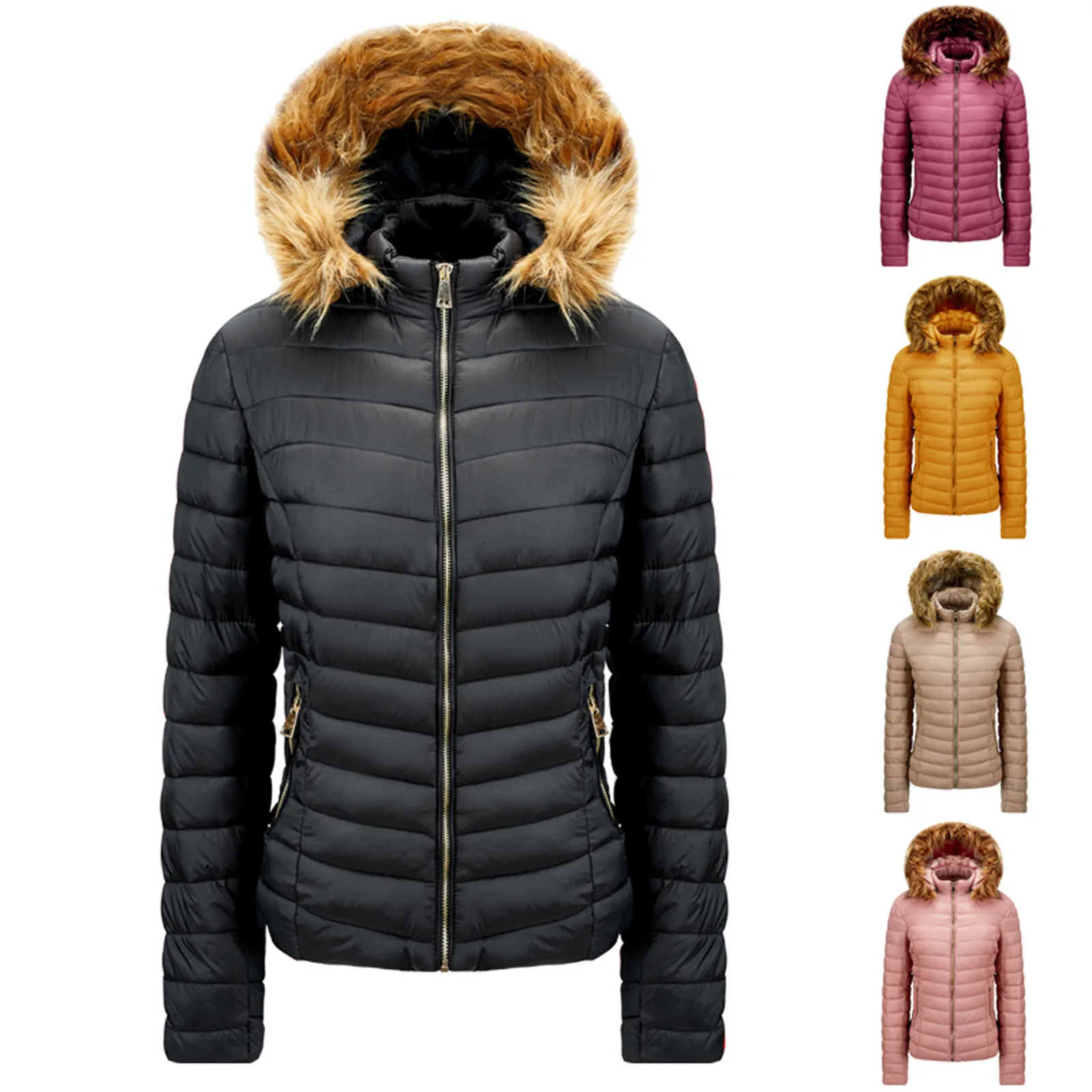 

Брендовая зимняя теплая водонепроницаемая Женская куртка, новинка 2021, Осенние толстые парки с капюшоном, женская модная повседневная облег...