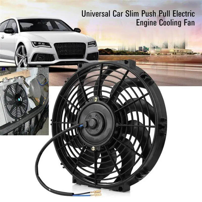 12 дюймов В Универсальный Мощный электрический радиатор для гоночного автомобиля