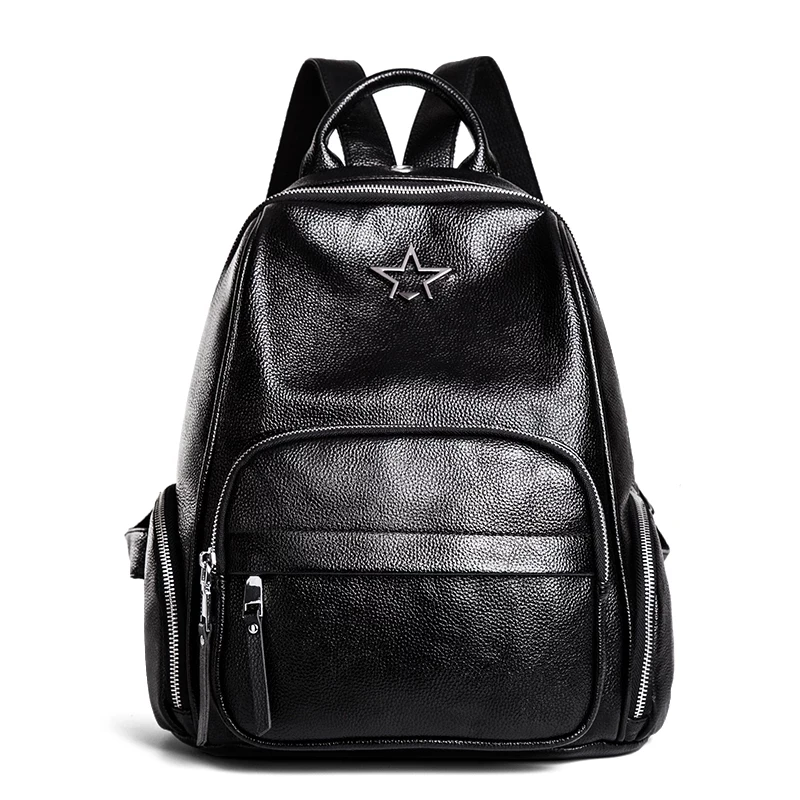 

Backpack bag women's 2021 Black Leather Travel Backpack Women Shoulder Bag Mini backpack Designer Motorcycle backpack travel