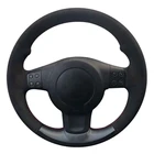 Чехол рулевого колеса автомобиля мягкая черная замша ручная работа для Seat Leon (1P) FR 2007 Leon (1P) Cupra 2007 Ibiza (6L) FR 2006