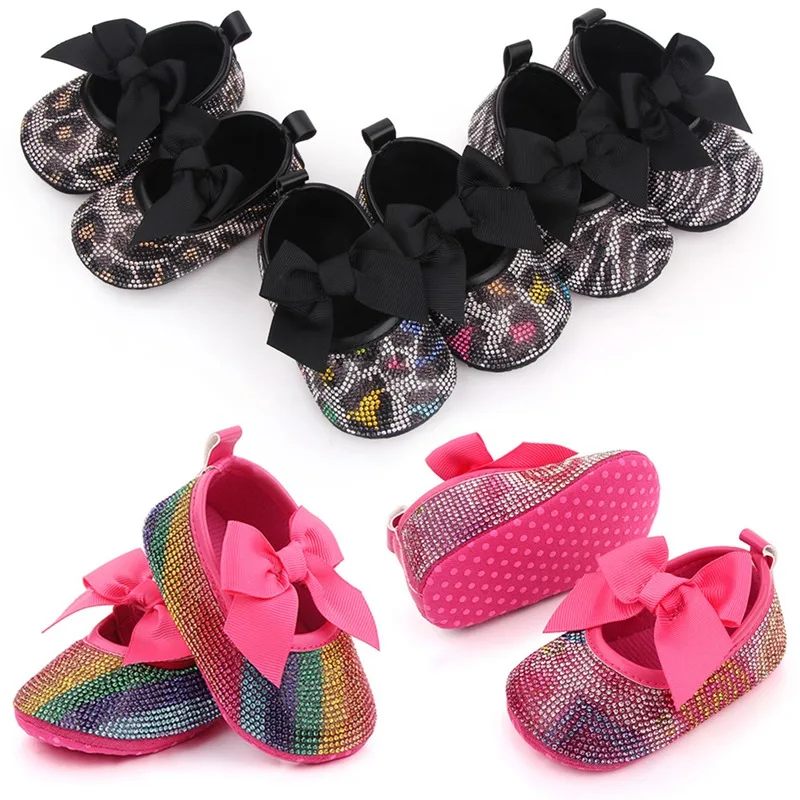 

Spring Baby Girl Cute Princess Shoes Infant Bowknot Diamond Soft Sole Toddler Shoes First Walkers 2021