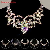 belly dance necklace rhinestone chain female adult high end stage profession performance competition accessories