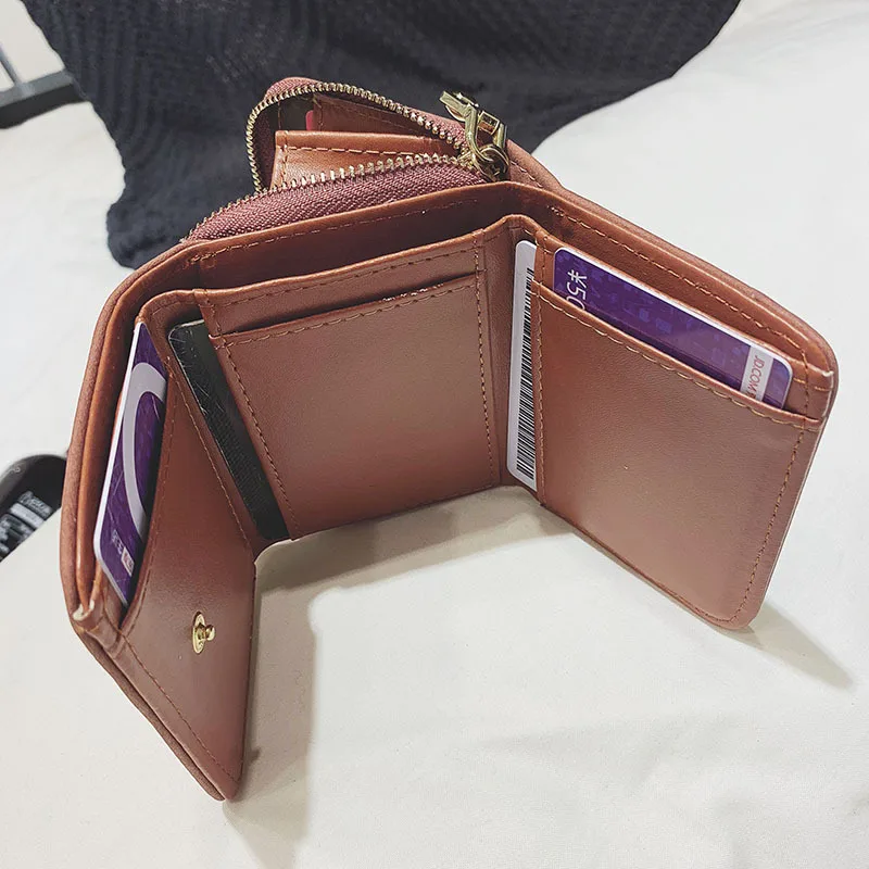 Кошелек женский из искусственной кожи на молнии с отделением для монет несколько