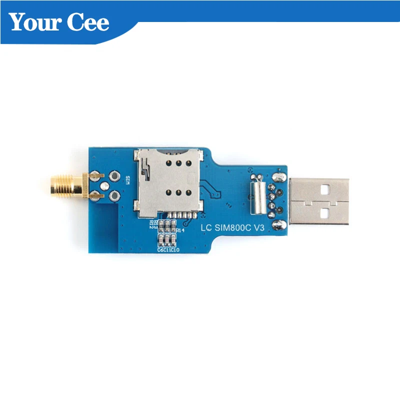 Четырёхдиапазонный модуль GSM GPRS SIM800C SIM800 с USB на SMS-сообщения антенной для