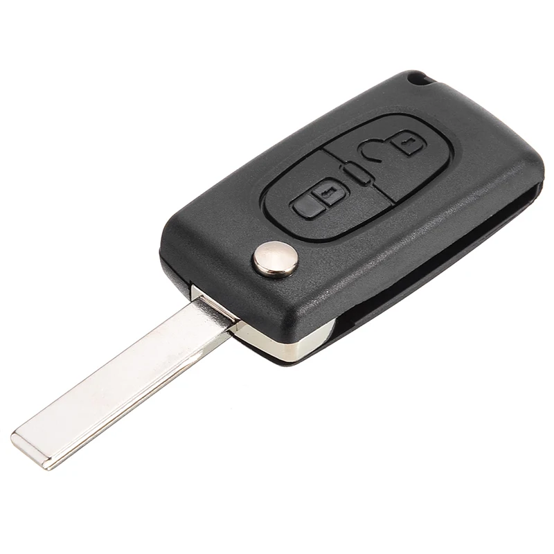 Для Peugeot 307 308 407 408 207 2 Кнопки Пульт Дистанционного Управления Flip Folding Ключевая Оболочка Неразделенный Лезвие Замена Фоб Корпус Без Логотипа.