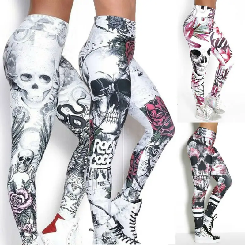 

2020 New Women Fashion Leggings Pants Seamless High Waist Fitness Slim Fitting Printed Trousers Autumn