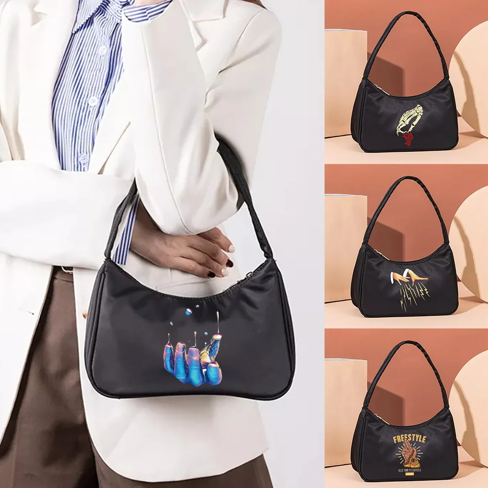 

Underarm Shoulder Bag Women Evening Clutch Messenger Bags Tote Hand Print Luxury Bag Pouch Anime Shopper Storage Lipstick Bag