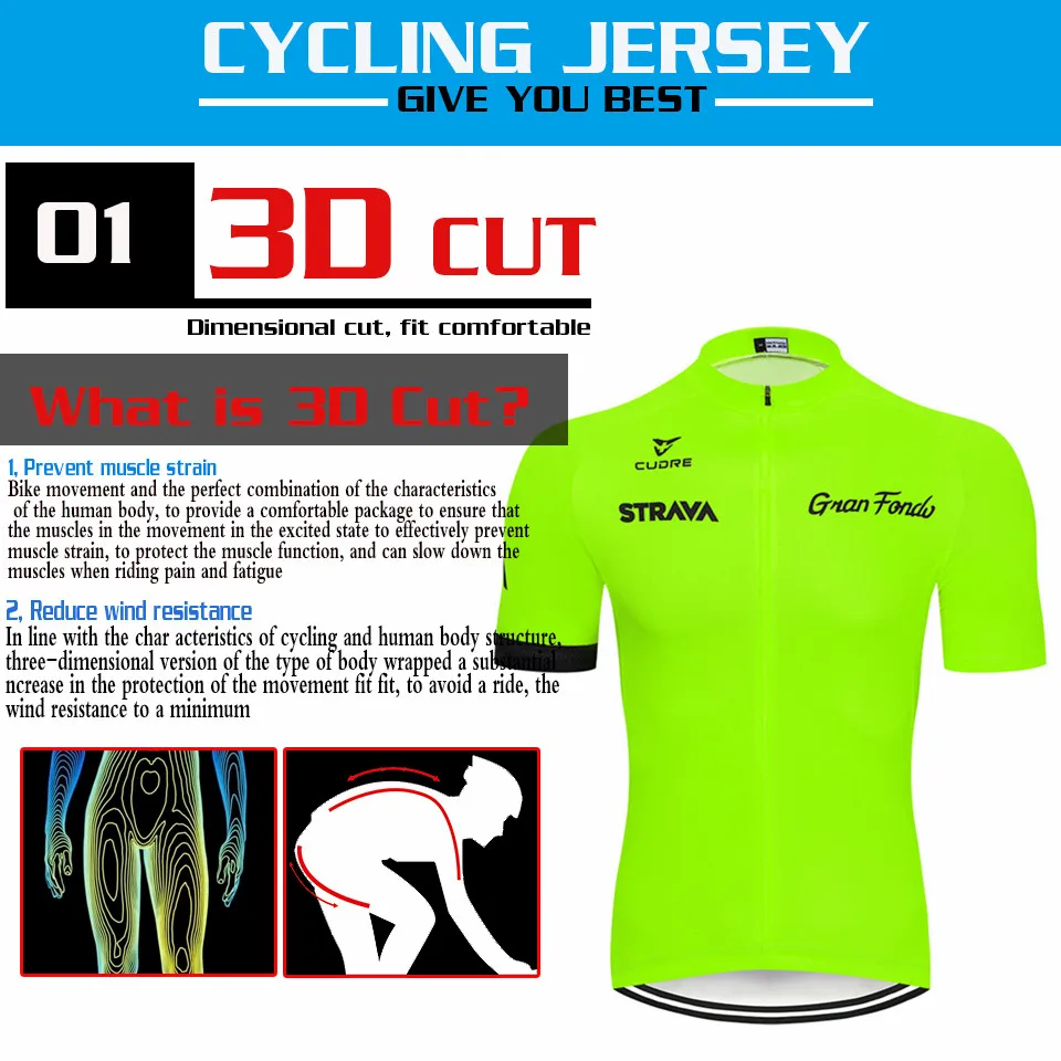 Strava 2021 Профессиональный летний велосипедный комплект из Джерси одежда для