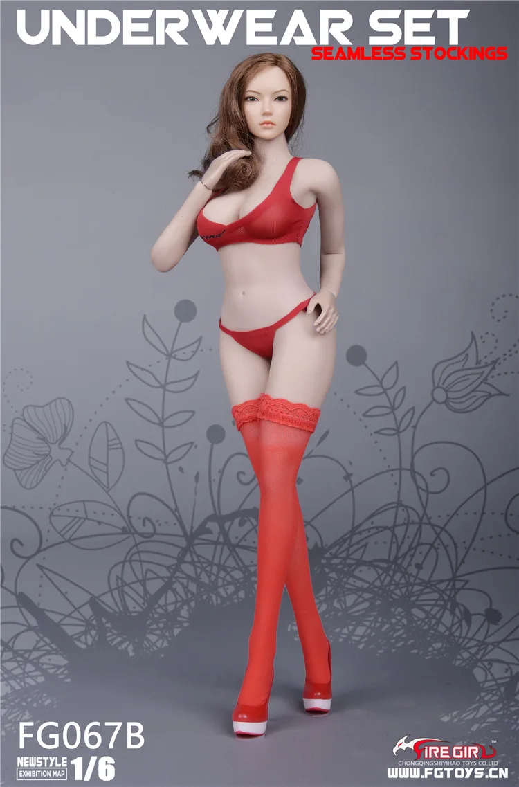 Игрушки Fire Girl 1/6 FG067 бесшовные чулки нижнее белье костюм для 12-дюймовой
