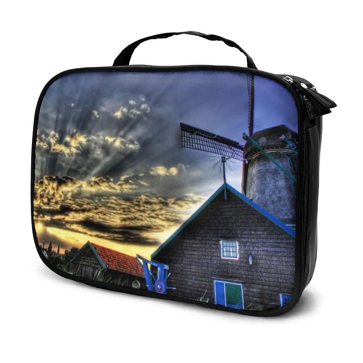 

Makeup Bag Organizer Windmill House With Sunshine River Nail Make Up Storage Case Travel Tool Cosmetic Bag Beauty Makeup Case