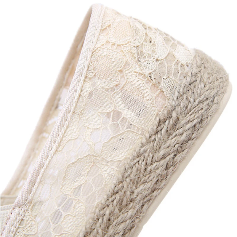 Ta Jiang authentic fashion New soft and comfortable flat shoes net sand embroidered hemp rope rubber outsole beach shoes T6688-1